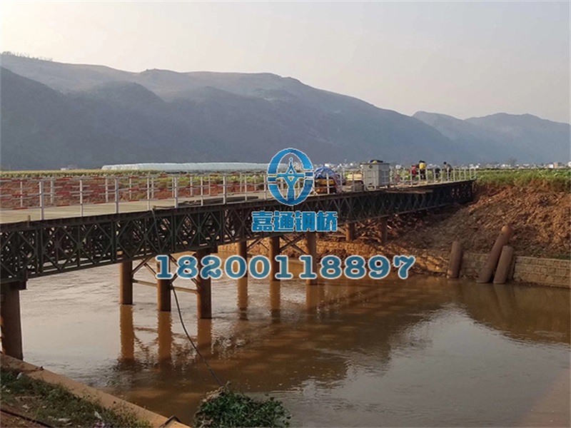 云南紅河州彌蒙鐵路竹園界51米長、6米寬鋼橋